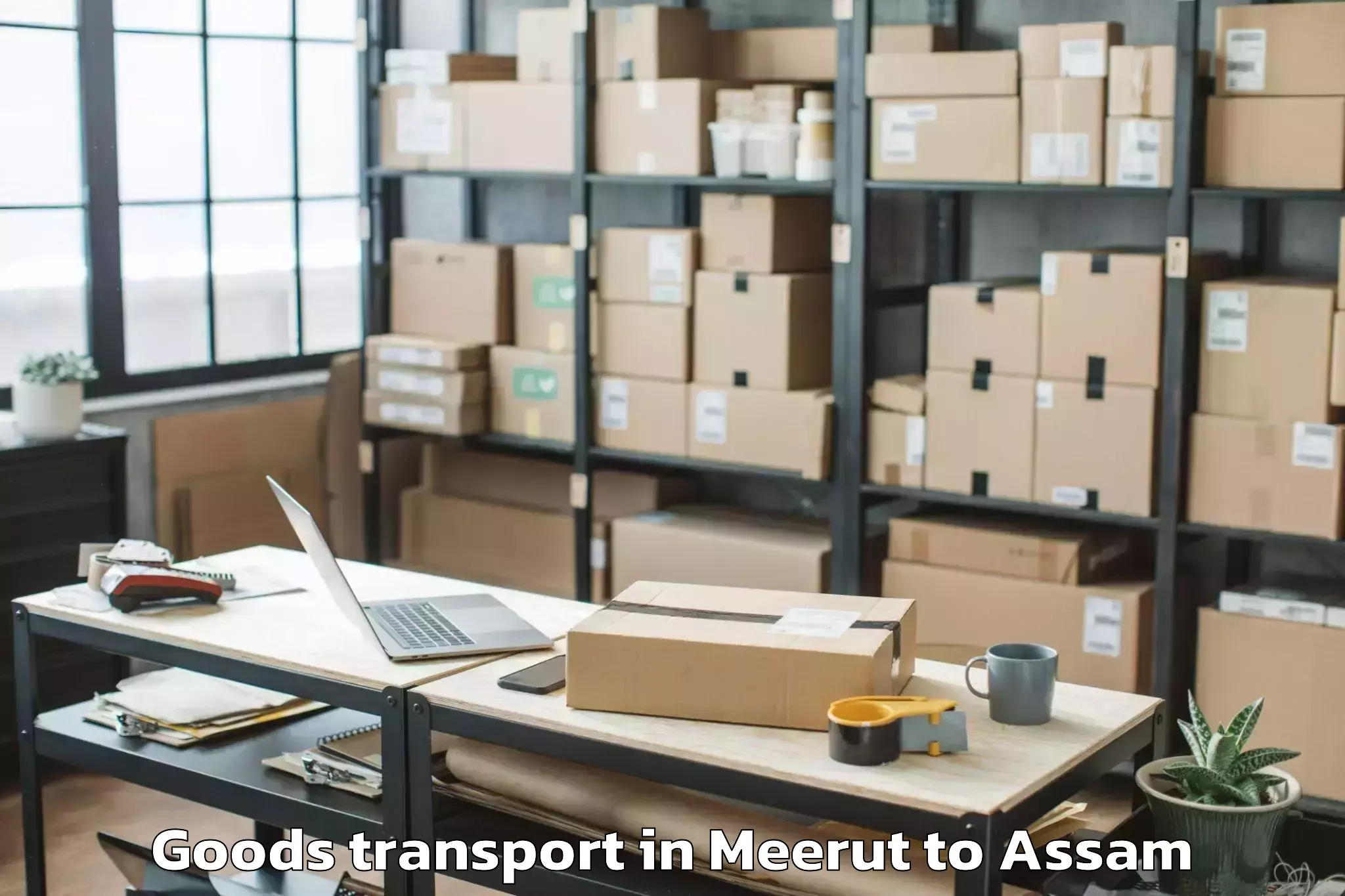 Easy Meerut to Moran Goods Transport Booking